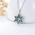 wholesale 925 Sterling Silver Star Shaped Abalone Shell Inlay Celtic Knot Tree Of Life Pendant Necklace-0-2