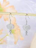 wholesale 925 Sterling Silver Tennis Racket Drop Earrings for Women Sporty Fashion Jewelry-0-2