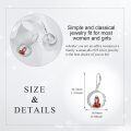 wholesale 925 Sterling Silver Red Enamel Fox Drop Earrings for Women Girls  4cm Long-0-4