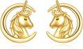 wholesale 14K Gold Elephant Stud Earrings 14K Gold Minimalist Animal for Her-0-0