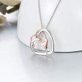 wholesale 925 Sterling Silver Heart-Shaped Ballet Dancer Pendant Necklace for Women and Girls-0-3