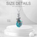 wholesale 925 Sterling Silver Turquoise Dragonfly Cremation Pendant Keepsake Urn Necklace for Ashes Memory Jewelry-0-4