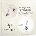 wholesale 925 Sterling Silver Drop Earrings Blue Moonstone Celtic Knot Platinum Plated For Women-0-16