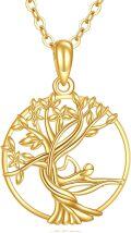 wholesale 14K Gold Plated Tree of Life Pendant Necklace for Women-0-0