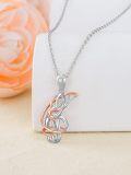 wholesale 925 Sterling Silver Musical Notes Pendant Necklaces for Women - Theatre Gifts with Boxes-0-4