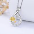 wholesale TOUPOP April Birth Flower Necklaces Birth Flower 925 Sterling Silver Dainty Floral Pendant Necklaces Infinity Birth Month Flower Jewelry For Women Her Birthday Anniversary -0-2