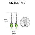 wholesale 925 Sterling Silver Blue Topaz Oval Cut Vintage Style Leverback Earrings-0-64