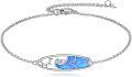 wholesale 925 Sterling Silver Blue Opal Surfer Girl Bracelet for Women - Surfboard Wonderland  Idea-0-0