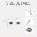 TOUPOP Sterling Silver S925 Dachshund Paw French Bulldog Dog Hoop Earrings Women Birthday Gift-0-3