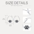 TOUPOP Sterling Silver S925 Dachshund Paw French Bulldog Dog Hoop Earrings Women Birthday Gift-0-3
