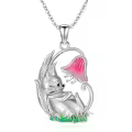 wholesale 925 Sterling Silver Cat Butterfly Pendant Necklace for Women Gifts-0-0