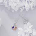 wholesale 925 Sterling Silver Floral Drop Earrings with Butterflies and Flowers for Women-0-2