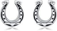 wholesale 925 Sterling Silver Horseshoe Stud Earrings Lucky Charm  for Her-Horseshoe