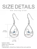 TOUPOP Sterling Silver Blue Zircon Drop Dangle Earrings Christmas Gifts-0-4