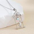 wholesale 925 Sterling Silver Cat & Moonstone CZ Pendant Necklace for Women-0-2