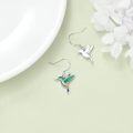 wholesale 925 Sterling Silver Hummingbird Dangle Drop Earrings with Enamel Stones for Women Girls Mom Daughter Gifts-0-3