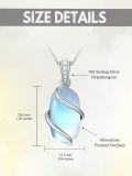 wholesale 925 Sterling Silver Moonstone Pendant Necklace - June Birthstone Jewelry for Women, Elegant Gift for Her-0-5