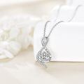 wholesale 925 Sterling Silver Infinity Love You Moissanite Necklace for Women-0-2