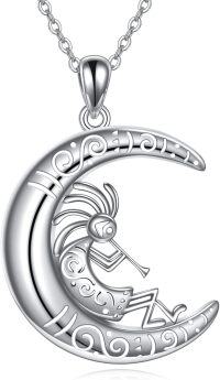 wholesale 925 Sterling Silver Moon Fairy Pendant Necklace Magical Fantasy s for Her-Kokopelli