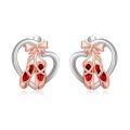 wholesale 925 Sterling Silver Ballerina Shoe Heart Stud Earrings for Women Girls Gifts-0-0