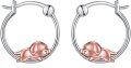wholesale 925 Sterling Silver Sleeping Puppy Hoop Earrings - Adorable Gift for Her-0-0