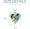wholesale  14K Gold-Plated Sterling Silver Heart Birthstone Necklace for Mom-0-4