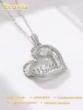 wholesale S925 Sterling Silver Mom Necklaces Wholesale with Cubic Zircon Birthstone - Heart Pendant Jewelry Gift for Women, Mother, Mother-in-Law - Birthday, Mothers Day, Anniversary-0-3
