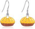 wholesale 925 Sterling Silver Cupcake Drop Dangle Earrings for Women Girls Autumn -0-0