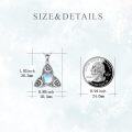 wholesale 925 Sterling Silver Moonstone Triquetra Pendant Necklaces for Women Irish  Ideas-0-4