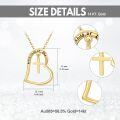 wholesale 14K Gold Solid Heart with Cross Pendant and Chain - I am A Child of God Faith Gift for Girls' First Communion Jewelry-0-3