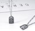 wholesale 925 Sterling Silver Heart-Shaped Lego Brick Pendant Necklaces for Couples or BFFs - Matching Jewelry Sets of Two Chain Pendants-0-2