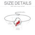 TOUPOP Sterling Silver Heart Red Bird Memorial Jewelry Gifts-0-3