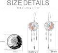 wholesale Sterling Silver Synthetic Moonstone Dream Catcher Dangle Earrings for Women Wife Mom Girls Birthday Gifts-0-21