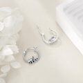 wholesale 925 Sterling Silver Raccoon Hoop Earrings for Women Girls-0-3