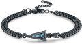 wholesale  Turquoise Arrowhead Bracelet with stainless steel chain - Punk Style Adjustable Bangle for Women Men Gifts-0-0