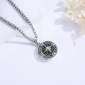 wholesale 925 Sterling Silver Compass Locket Photo Frame Pendant Necklace  for Men & Women Graduation Gifts-0-1