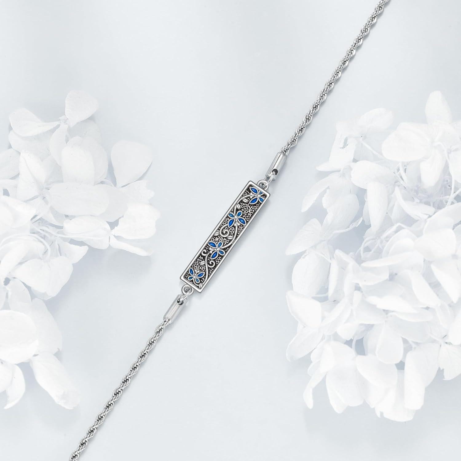 Sterling Silver Butterfly Bracelet for Women-0-3