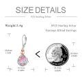 wholesale 925 Sterling Silver Butterfly Tulip Blue Lapis Two Tone Drop Earrings-0-7