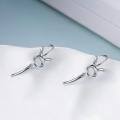wholesale 925 Sterling Silver Rabbit Shape Zodiac Sign Leverback Dangle Earrings-0-3