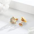 wholesale Gold 925 Sterling Silver Celtic Triquetra Stud Earrings - Vintage Irish  for Women-0-2