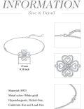 wholesale 925 Sterling Silver Heart Knot Lucky Charm Adjustable Bracelet for Women Girls Gifts 4-7 Length-0-3