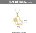 wholesale 14K Gold Sunflower Heart Pendant Necklace - You Are My Sunshine s for Her-0-1