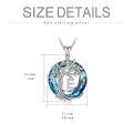 wholesale 925 Sterling Silver Blue Crystal Tree of Life Initial Necklace Family Letter Pendant Birthday Mother s Day Gifts for Her-0-53