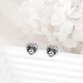 wholesale 925 Sterling Silver Pug Dog Head Stud Earrings Gift for Women-0-3