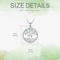 wholesale 925 Sterling Silver Green Crystal Tree of Life Charm Pendant Necklace for Women Girl's Mother Day Gifts-0-1
