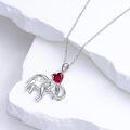 wholesale  Silver Gemstone Elephant Pendant Necklace for Women ( chars)-0-2