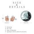 wholesale 925 Sterling Silver Sloth Stud Earrings with Rose Gold Accents and Leaf Details-0-4