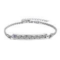 wholesale 925 Sterling Silver Celtic Knot Triangle Pattern Bar Chain Bracelet s for Women Men-0-0