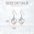 wholesale TOUPOP Rose Heart Earrings For Women Sterling Silver Butterfly Initial E Letter Drop Dangle Earrings Anniversary Birthday Christmas Jewelry Gifts For Her Wife Girlfriend Mom -0-5