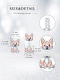wholesale 925 Sterling Silver Corgi Dog Stud Earrings for Women Gifts-0-4